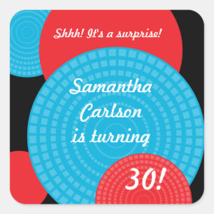 Sticker Anniversaire des cercles de chevauchement