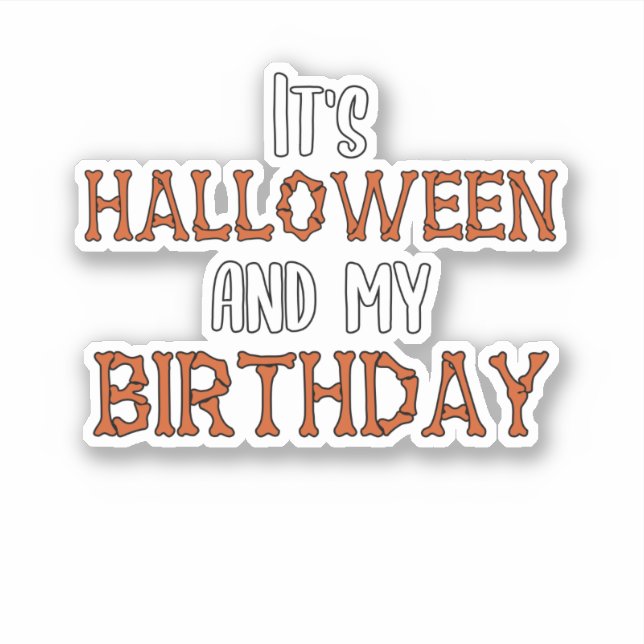 Sticker Anniversaire d'Halloween 31 octobre (Devant)