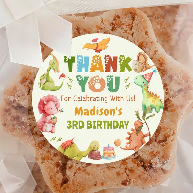 Sticker Anniversaire Dinosaure Green (Créateur téléchargé)