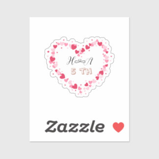 Sticker Anniversaire Floral de Printemps | Mariage Élégant