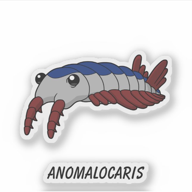 Sticker Anomalocaris - Créature maritime préhistorique Vin (Devant)