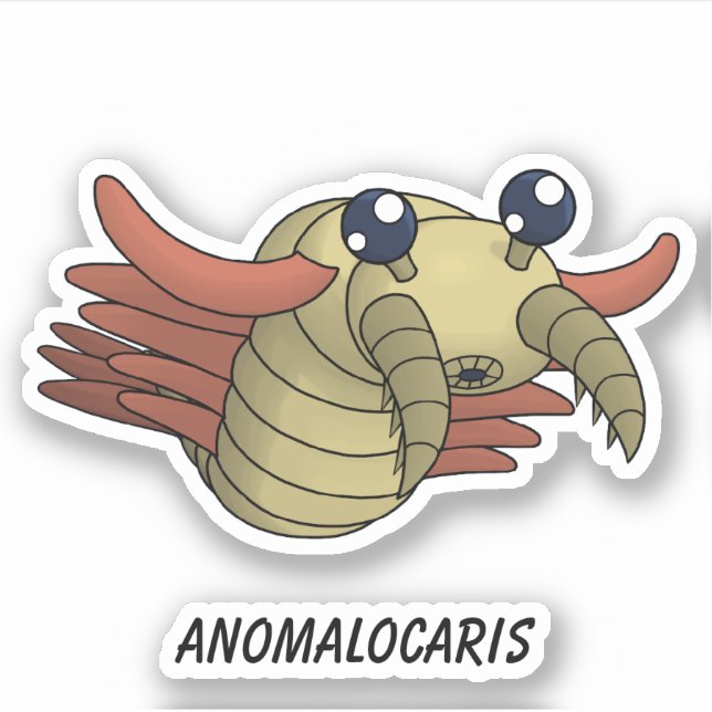Sticker Anomalocaris - Vinyle animal préhistorique (Devant)