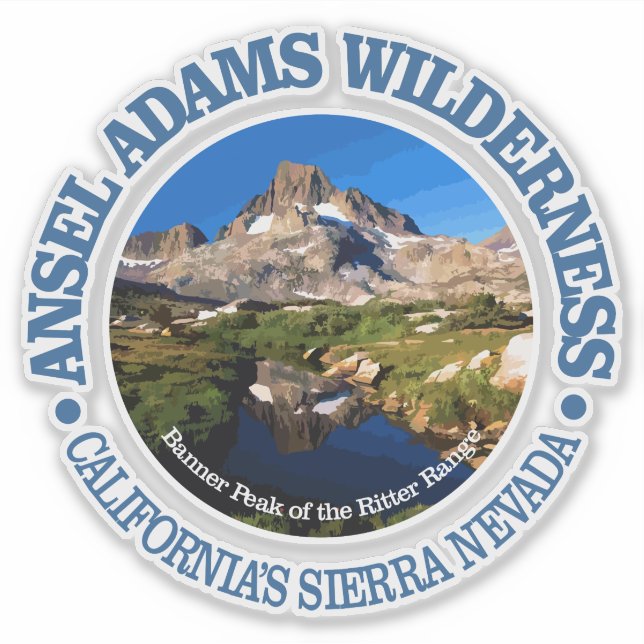 Sticker Ansel Adams Wilderness (Devant)