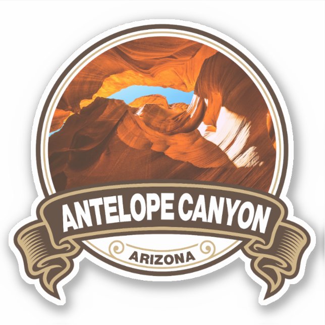 Sticker Antelope Canyon Arizona Travel Badge (Devant)