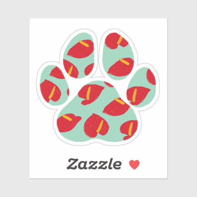 Sticker Anthurium Paw (Feuille)