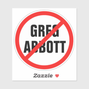 Sticker Anti Greg Abbott Élection du gouverneur 2022 Polit