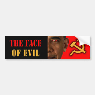 Sticker Anti Obama "Le Visage Du Mal"