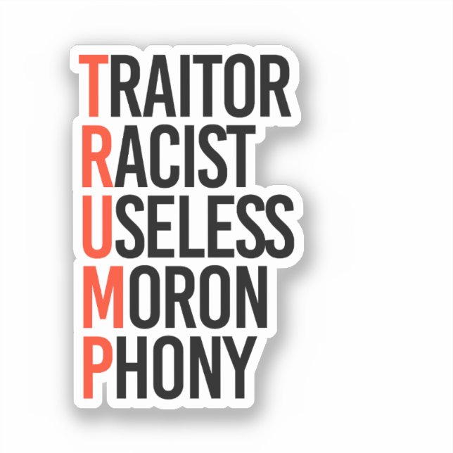 Sticker Anti-Trump (Recto)