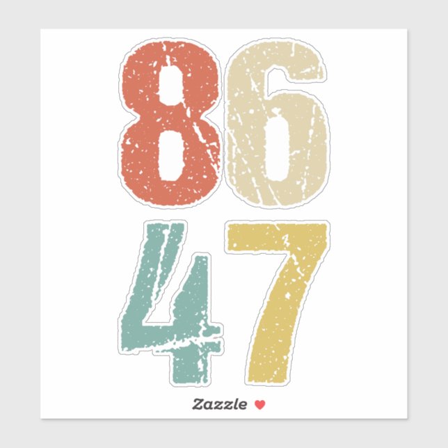 Sticker Anti-Trump - 86 47 I (Feuille)