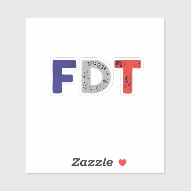 Sticker Anti Trump Maga FDT résiste à la démocratie rétro (Feuille)