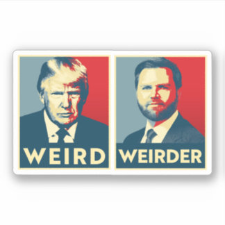 Sticker Anti Trump Vance - bizarre et bizarre