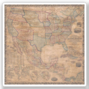 Sticker Antique vieille carte inspirée (13)