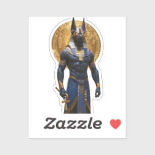 Sticker Anubis le Protecteur – Corps entier avec Ankh