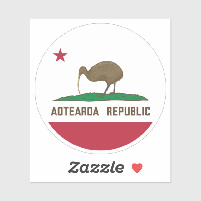Sticker Aotearoa République Kiwi Drapeau Nouvelle-Zélande (Feuille)