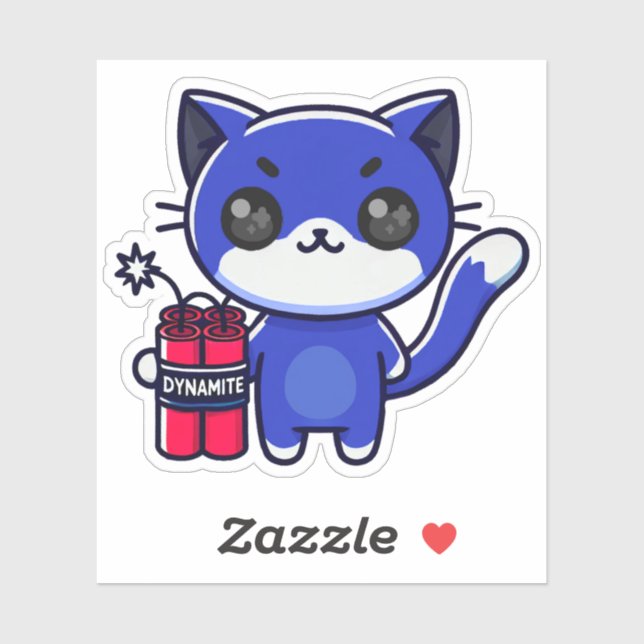 Sticker Aphmau Ein, Memeows, Mauvais Chat, TNT, Boom, Stic (Feuille)