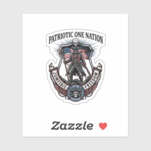 Sticker Apocalypse de Zombies Guerrier Patriotique Fou Rou