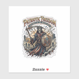 Sticker Apocalypse Zombie Faucheuse Liberté Apocalyptique