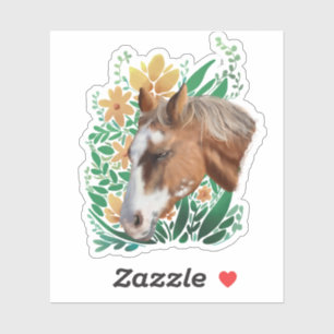 Sticker Appaloosa Cheval et Fleurs