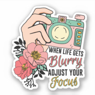 Sticker Appareil photo La vie inspirante devient floue Réa