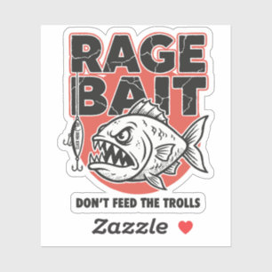 Sticker Appât à Rage, N'Alimentez Pas Les Trolls