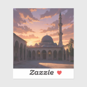 Sticker Appel à la prière – Place d'art de minaret de mosq