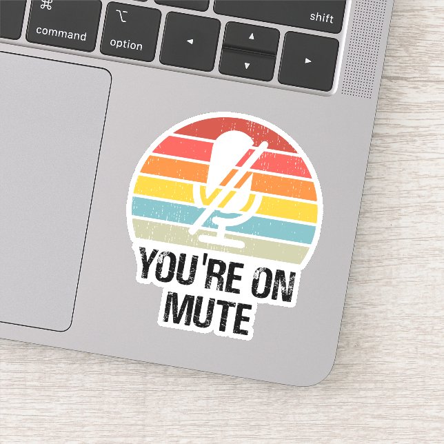 Sticker Appel vidéo, Vous êtes sur Mute, Vous êtes sur Mut (Détail)