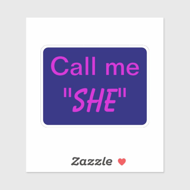 Sticker Appelle-moi She (Feuille)
