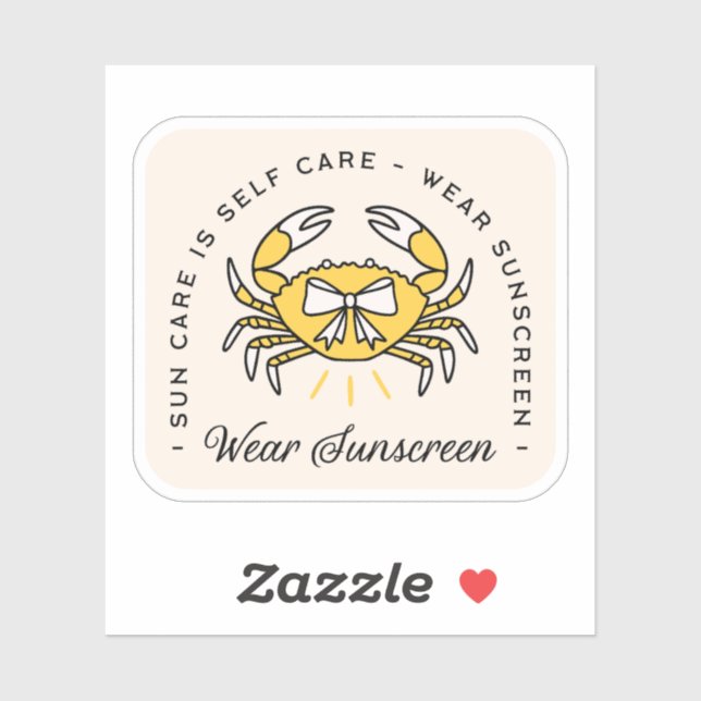 Sticker Appliquer une crème solaire rappel spf esthétique  (Feuille)