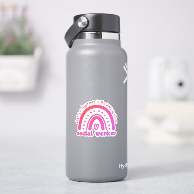 Sticker Appréciation des travailleurs sociaux et cadeaux d (HydroFlask)