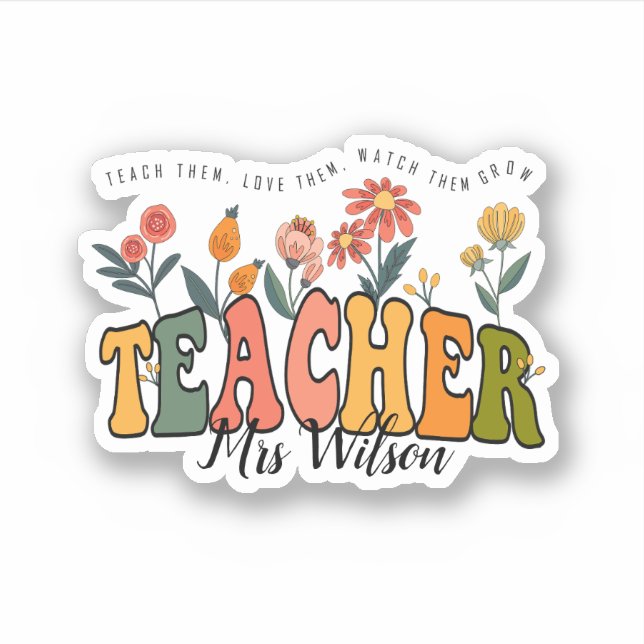 Sticker Apprenez-Leur Aimez-Les Regardez . Enseignant Pers (Devant)