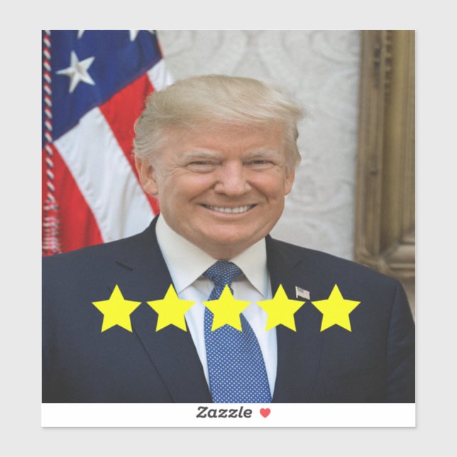 Sticker Approbation du président Donald Trump (Feuille)