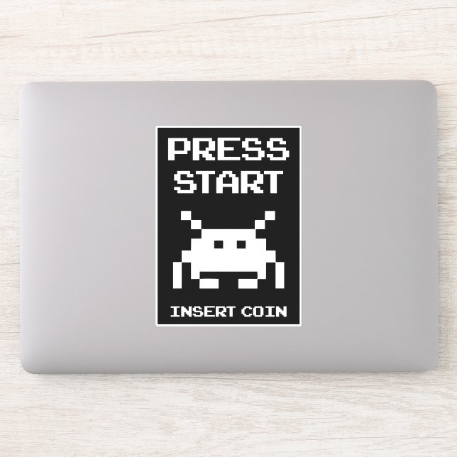 Sticker Appuyez sur Démarrer Insérer la conception du jeu  (Ordinateur)