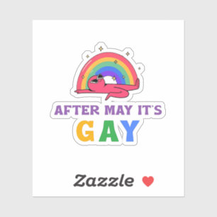 Sticker Après mai c'est Gay Funny LGBT Pride Mois