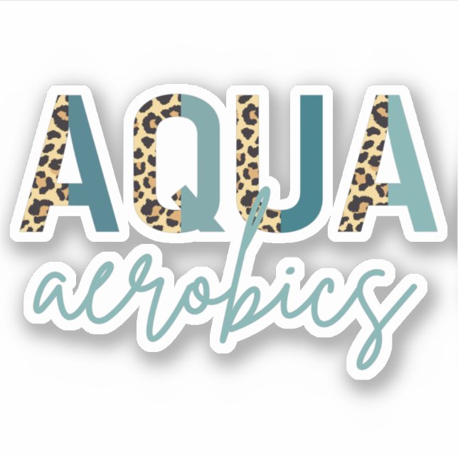 Sticker Aqua Aerobics Empreinte Cheetah Aqua aérobic cadea (Devant)
