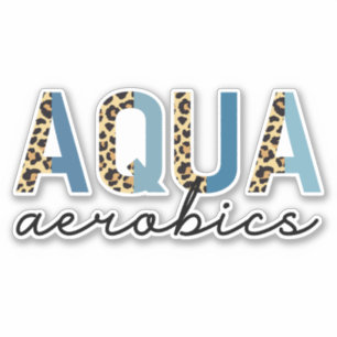 Sticker Aqua Aerobics Empreinte Cheetah Livres d'aquagym