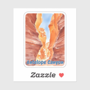 Sticker Aquarelle Antelope Canyon
