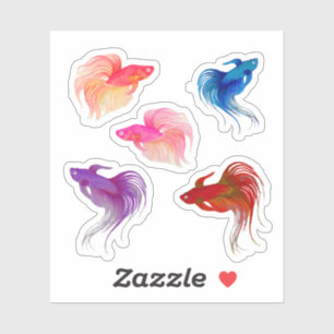 Sticker Aquarelle Betta Fish