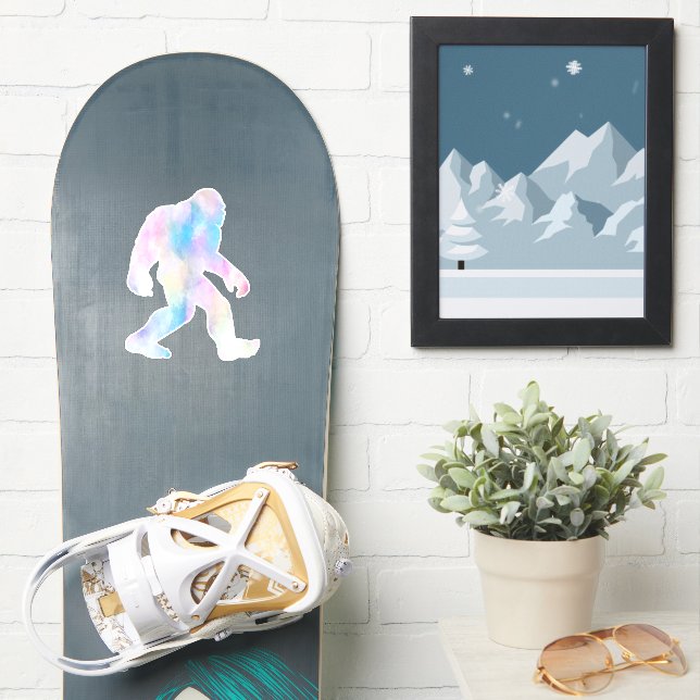 Sticker Aquarelle Bigfoot (Snowboard)