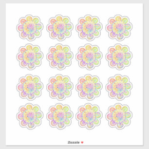 Sticker Aquarelle Boho Style Sunflowers