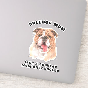 Sticker Aquarelle Cool Bulldog Maman/Papa