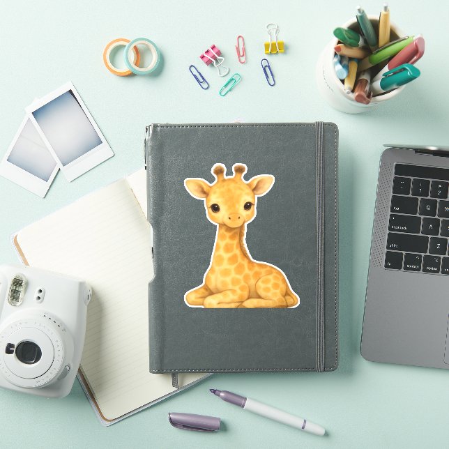Sticker Aquarelle de bébé Giraffe Imprimer - Pépinière Mur (Couverture iPad)