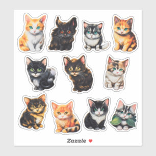 Sticker Aquarelle de chat de la papeterie