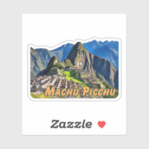 Sticker Aquarelle de Machu Picchu Pérou