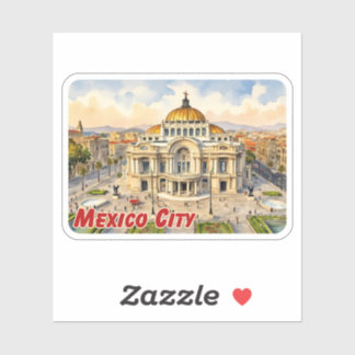 Sticker Aquarelle de Mexico City