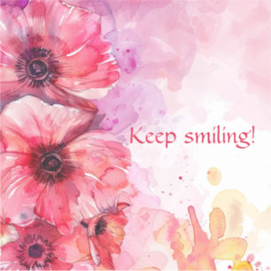 Sticker Aquarelle Fleurie vive