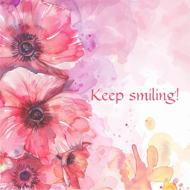 Sticker Aquarelle Fleurie vive (Devant)