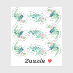 Sticker Aquarelle Floral Pansy Feuille de planification bo