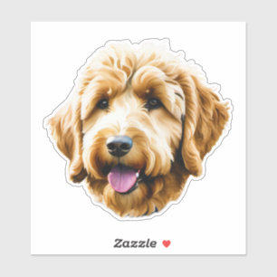 Sticker Aquarelle Goldendoodle