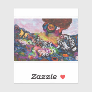 Sticker Aquarelle Illustration Imaginaire Eros équitation