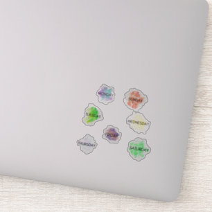 Sticker Aquarelle Jours de la semaine du planificateur